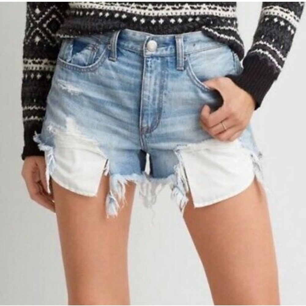 American Eagle AEO Nwt Vintage Hi Rise Festival jean Shorts 4
